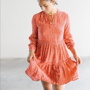 RAILS Everly tiered woven mini dress - carmine daisies